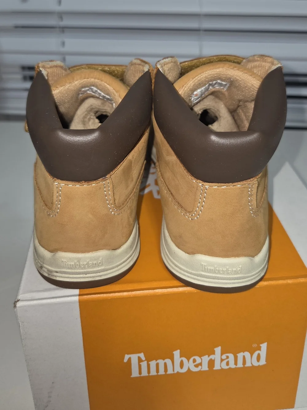Timberland Kids' Wheat Brown Hook-and-Loop Boots